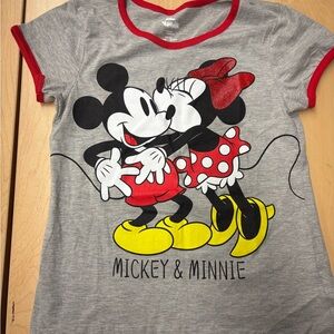 Disney Gray Shirt with Red Accents